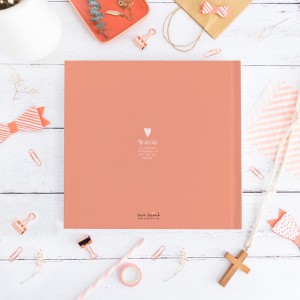 Libro Comulgante Círculos Coral 25×25